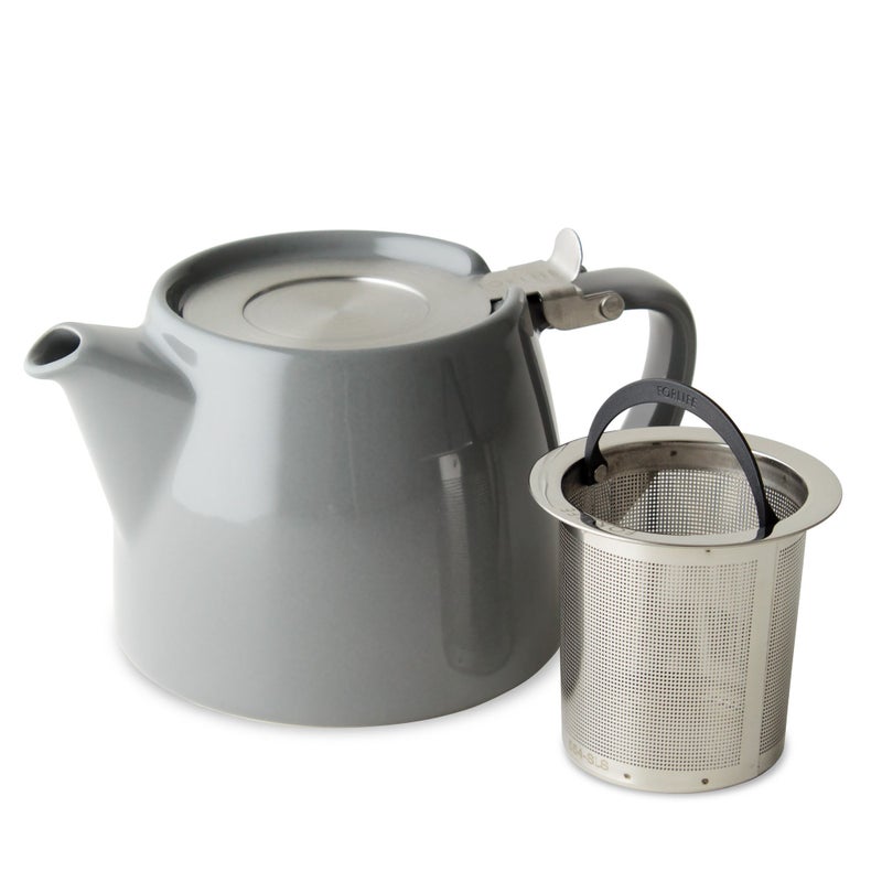 FORLIFE Stump Teapot with SLS Lid and Infuser, 18-Ounce, Gray - Image 2